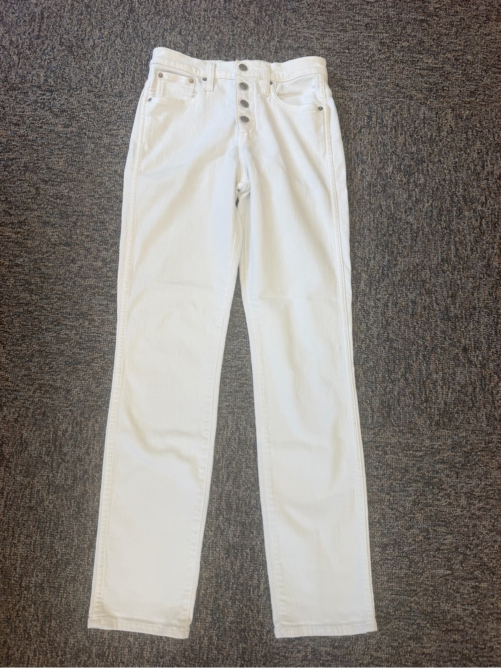 J. Crew White Vintage Straight-Leg Button-Fly Jeans Size 26T